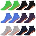 HYCLES Toddler Girl Socks, 12 Pairs Non Slip Ankle Toddler Socks for 1-7 Years Baby Girls Kids
