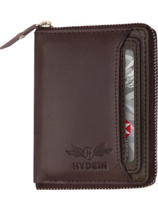 HYDEIN Men Brown Genuine Leather Wallet