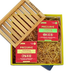 hydrating and clarifying face wash bar with wooden storage dish 3 -in-1 face wash gift set  sulphate amp paraben free  soap free  unisex pack of 3