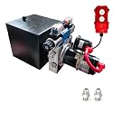 Hydraulic Power Unit for Dump Trailer Car Lifting Platforms, 2200PSI 12V DC Hydraulic Station Pump, Double Acting, 0.8 kW, 6 Quart