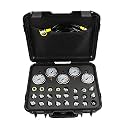 Hydraulic Pressure Test Kit with 5 Gauges, 10/100/250/400/600bar, 24 Couplings 4 Test Hoses Pressure Gauge Set for Excavator Construction Machinery