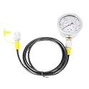 Hydraulic Pressure Test Kit, Akozon Hydraulic Pressure Hydraulic Hose Test Point Coupling M16 2-BSP1 / 4 0〜600BAR / 0〜8500PSI with 1.56m / 61.42inch Hose Kit