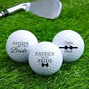 HyDren 3 Pcs Wedding Golf Balls Father of The Groom Bride Gifts Dad Wedding Favors Golf Balls for Men Father of The Bride Groom