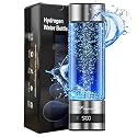 Hydrogen Water Bottle Generator – Portable Hydrogen Water Machine, Up to 6000 PPB | SPE/PEM Certified H₂ Tech | Hydrogen-Rich Water for Energy & Hydration | Healthy Gift for Family & Friends (Silver)