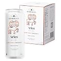 Hydrology Zodiac Water - Aries Blood Orange Pomegranate - Organically Flavored Social Sparkling Water with unique Vitamins and Minerals tailored to the Aries Zodiac Sign, Astrology Drink for Birthday Gift (4-Pack, Aries - Blo