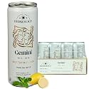 Hydrology Zodiac Water - Gemini Half Tea Half Lemon - Organically Flavored Social Sparkling Water with unique Vitamins and Minerals tailored to the Gemini Zodiac Sign, Astrology Drink for Birthday Gift (12-Pack, Gemini - Half