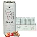 Hydrology Zodiac Water - Taurus Strawberry Ginger - Organically Flavored Social Sparkling Water with unique Vitamins and Minerals tailored to the Taurus Zodiac Sign, Astrology Drink for Birthday Gift (12-Pack, Taurus - Strawb