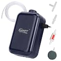 hygger Aquarium Air Pump,Adjustable Oxygen Pump，Silent Powerful Aerator Pump 2W/3W/4.5W/6W/ 1/2 Air Outlets Ultra for Up to 100 Gallon Tank