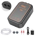 hygger Aquarium Air Pump, Rechargeable Portable Oxygen Pump with Single/Dual Outlets, Ultra Quiet Battery Powered Air Bubbler for Fish Tank up to 200 Gallo