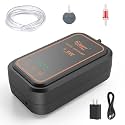 hygger Aquarium Air Pump, Rechargeable Portable Oxygen Pump with Single/Dual Outlets, Ultra Quiet Battery Powered Air Bubbler for Fish Tank up to 200 Gallo
