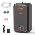 hygger Aquarium Air Pump, Rechargeable Portable Oxygen Pump with Single/Dual Outlets, Ultra Quiet Battery Powered Air Bubbler for Fish Tank up to 200 Gallo
