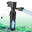 hygger Aquarium Filter U-V for 20-60 Gallon Tank, Submersible Internal Fish Tank Filter for Green Water and Algae Clean, 14W Power Pump with Adjustable Air Supply System for Saltwater Freshwater