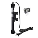 hygger ETL Certification Aquarium Heater, 50W/100W/200W/300W Submersible Fish Tank Thermostat Heater with Firm Double Pair Suction Cups for Coral Saltwater and Freshwater Tank with Thermometer (100W)