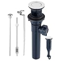 Hygie Rinse Universal Bathroom Sink Drain Stopper with Lift Rod, Chrome