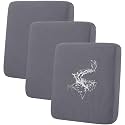 hyha Waterproof Couch Cushion Covers, Washable Sofa Cushion Slipcovers, Thick Stretch Jacquard Fabric, Couch Sofa Covers for Pets with Elastic Bottom (3 Pieces, Middle Grey)