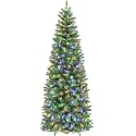 Hykolity 7.5 ft Prelit Pencil Christmas Tree
