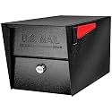 Hykolity Locking Mailbox for Outside, Curbside Security Mail Box with Combination Lock, Post Mount Lockable Mailbox with Reflective Numbers, Black, Large, 21 in. D x 10.75 in. W x 10.65 in. H