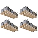 HyLoft 33 in. x 34 in. Adjustable Garage Ceiling Mount Storage Rack Kit, Garage Overhead Storage Bracket, 80842-10, White, (Pack of 4)
