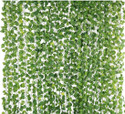 HYPEBEAST 8ft Set of 10 Artificial Money Plant Vine,For|Home|Office|Garden|Decoration Green Hibiscus Artificial Flower