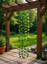 HYPEBEAST 8ft Set of 3 Artificial Money Plant Vine,For|Home|Wall|Office|Garden|Decoration Green Hibiscus Artificial Flower