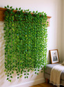 HYPEBEAST set of 6 Artificial Money Plant Vine,For|Home|Office|Garden|Decoration Green Hibiscus Artificial Flower