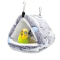 Hypeety Winter Warm Bird Nest Triangle Cotton Thick Bird Shed Hut, Grey, M