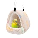 Hypeety Winter Warm Bird Nest Triangle Cotton Thick Bird Shed Hut, Brown, M