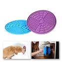 Hyper Pet IQ Treat Mat, Lick Mat for Dogs &amp; Cats, Dental Care, Boredom Buster, Textured Surface, Suction Cups, 7.88x0.25x7.88in, Blue/Purple