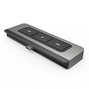 hyperdrive 6 in 1 media usb c hub for ipad proairmini multi port accessory with buttons 4k60hz hdmiusb-c 5gbps usb-a 5gbps microsdsd card reader 35mm headphone audio jack