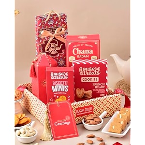hyperfoods gift hamper gift box gift pack hamper tray tea gift set dryfruits sweets