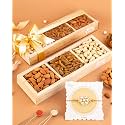 HyperFoods® Bhai Dooj Tikka for Brother Dryfruit Wooden Gift Pack of 3 Cashew Almond Raisins 300 Grams Dry Fruits Dry Fruits Gift Box BhaiDooj Tika BhaiDooj Diwali Hamper Gifts Diwali Gift pack