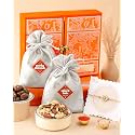Hyperfoods® Rakhi with Dry Fruits for Brother Chocolate Gift Hamper Rawfruit's Handcrafted Silver Potli with Roli &amp; Rice Rakhi for Brother Mixed Nuts and Mocha Almonds Bites 200 Grams