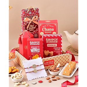 hyperfoods rakhi hamper for brother rakhi for brother set of 2 rakhi gift hamper rakhi combo set of 2 rakhi gift for brother rakhi for brother with gift tea gift set dryfruits hamper rakhi pack 2