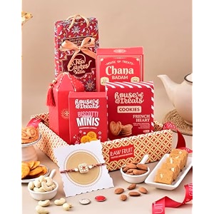 hyperfoods rakhi gift hamper for brother rakhi gift set for brother gift for brother bhai gift hampers for brother dryfruits sweets hamper