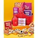Hyperfoods® Rakhi Set of 2 Rakhi for Brother Rakhi Gift Hamper Rakhi Hamper for Brother Rakhi Set of 2 Rakhi Gifts Rakhi for Brother Set of 2 Sweets Snacks Cookies Honey & Leaf Rakhi Pack of 2