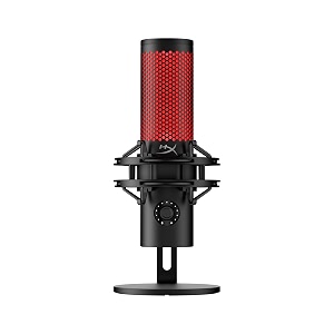 hyperx quadcast 2-usb microphone for gamingstreaming and podcastingon-board controls led lighting quick release shock mount and built-in armstand mountpcmacps5ps4usb-c-black