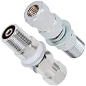 HYS 2-Pack SO-239 UHF Stud Mount - 1/2" Universal Mounting Hole - 3/8-24 UNF Thread - Easy Install for Vehicle/Base Antennas/Firefly CB Antenna