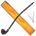 Hysagtek 16'' Churchwarden Tobacco Pipe - Exquisite Wooden Churchwarden Tobacco Pipe Long Stem Smoking Pipes with Cleaning Tool Kit and Gift Box