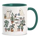 Hyturtle Cute Ghost Plant Mug Gifts For Plant Lovers on Birthday, Halloween