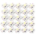 Hyuduo 1W 5V LED Chip Bulb, Light Beads 200lm Brightness High Bead Light Source Chip with Aluminum Plate for Floodlight, Pack of 25(Warm White 30003200K)