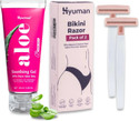 Hyuman Combo Bikini Razors 02 + Aloe Vera Gel 100ml | Nano-Precision Blade For Women, Women (Pack of 2)