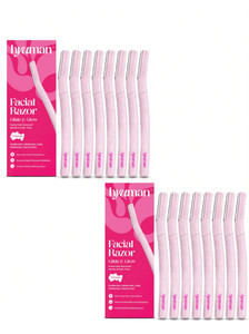hyuman face razor glide  glow for facial hair reusable eyebrowsupper lipchin women pack of 16