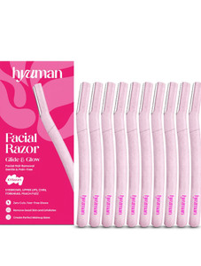 hyuman face razor glide  glow for facial hair reusable eyebrowsupper lipchin women