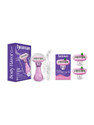 Hyuman On the Go Body Razor Combo 2 Cartridge Blades/Refill, Lubricating Catridge, Women (Pack of 3)