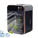 Portable Air Conditioner,4000mAh Rechargeable Office Air Conditioner in Three Speeds&Spray Speed,Portable Evaporative Cooling Fan with Spray for Home Bedroom Office (navy blue)