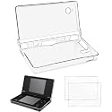 Hzxkqmil Protective Case Clear Hard Shell for Nintendo DSi NDSi Console