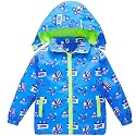 HZXVic Toddler Boys Raincoat Waterproof,Lightweight Kids Rain Poncho Jacket Windbreaker Outwear Coat