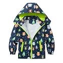 HZXVic Toddler Boys Raincoat Waterproof,Lightweight Kids Rain Poncho Jacket Windbreaker Outwear Coat