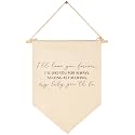 I'll Love You Forever-Flag Wall Decor Gift for Baby Boys Girls Kids-Canvas Hanging Pennant Banner Wall Decor Gift for Nursery Baby Room Playroom Homeschool Reading Room Bedroom