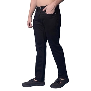 isol Mens Tapered Fit Solid Mid-Rise Stretchable